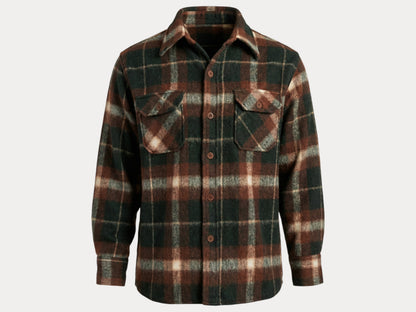 Size Large, 80s Heavy plaid shirt-AJ357 Studio-AJ357 Studio