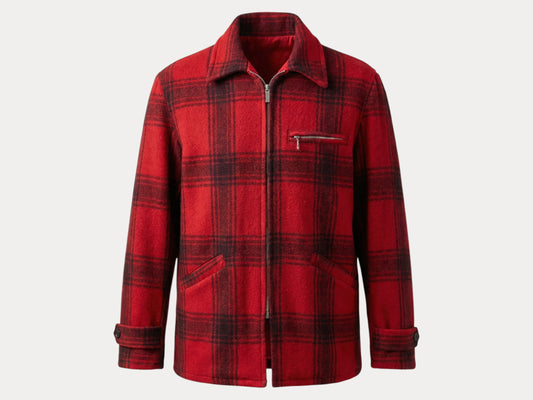 Size 40US / 50EU. Vintage 60s plaid wool hunting jacket-AJ357 Studio-AJ357 Studio