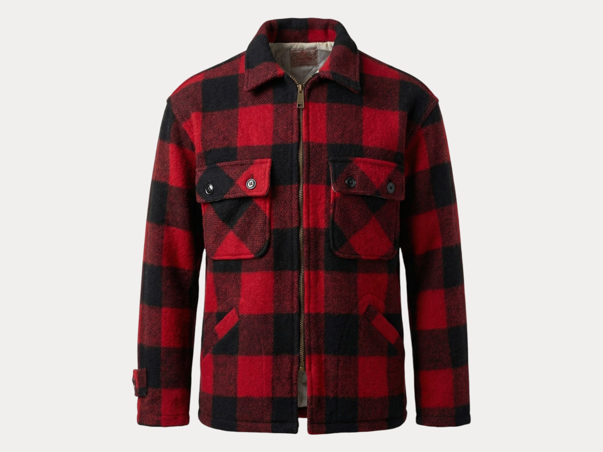 Size 42US / 52EU .Vintage 60s 5 Brother Buffalo Plaid Wool Jacket-AJ357 Studio-AJ357 Studio