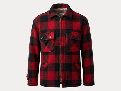 Size 42US / 52EU .Vintage 60s 5 Brother Buffalo Plaid Wool Jacket-AJ357 Studio-AJ357 Studio