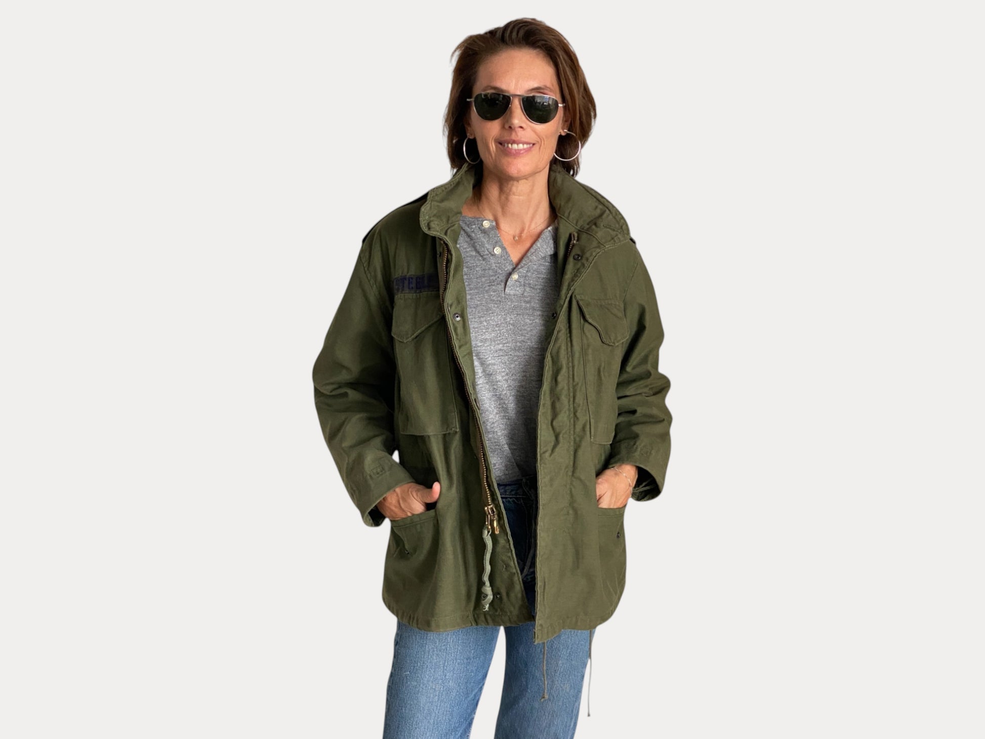 Small XShort. Authentic 80s US M-65 field jacket Military-AJ357 Studio-AJ357 Studio
