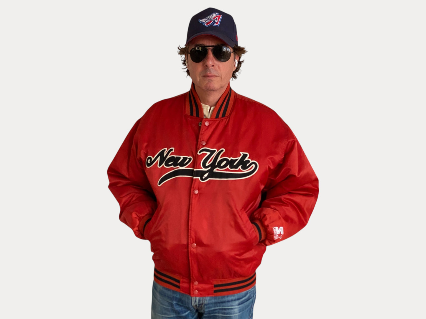 Size Large . 90s Vintage New York Starter jacket-AJ357 Studio-AJ357 Studio