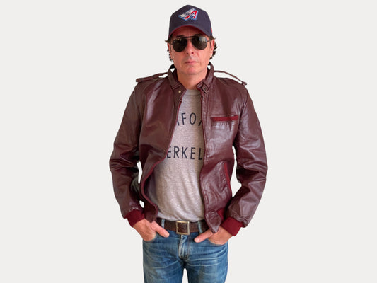 Vintage 80s Leather Jacket Size 38 US (48 EU) | Classic Retro Fashion-AJ357 Studio-AJ357 Studio