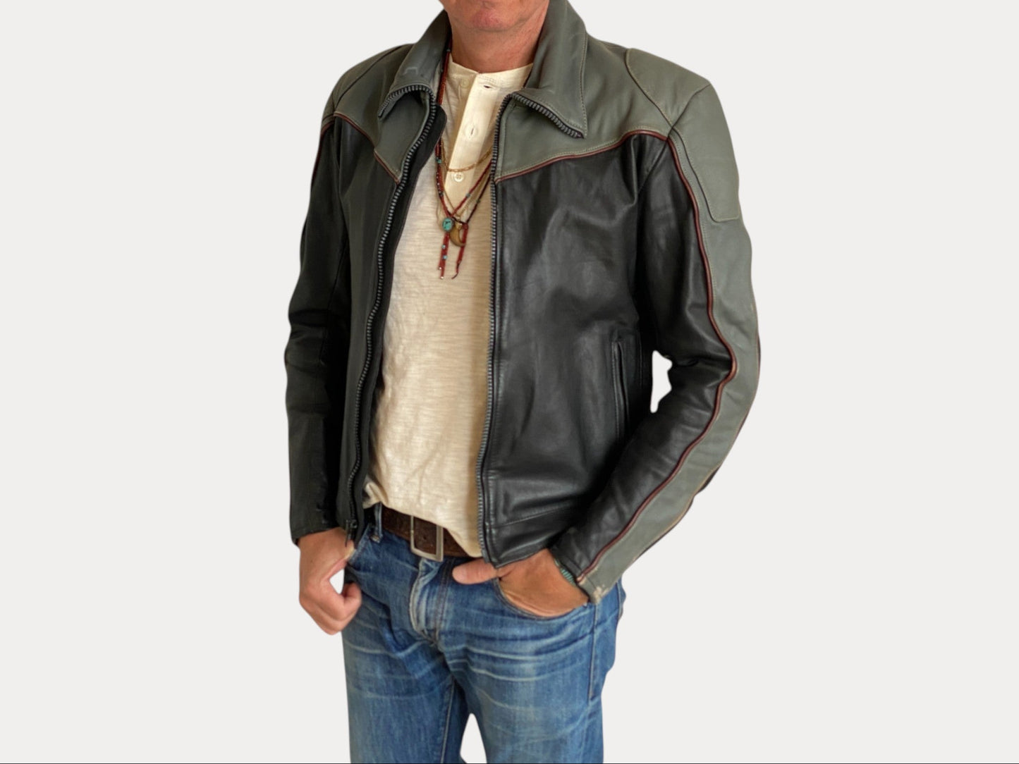 Vintage Spartan by Rocky Leather Motorcycle Jacket - Cafe Racer, Size 44 US (54 EU)-AJ357 Studio-AJ357 Studio