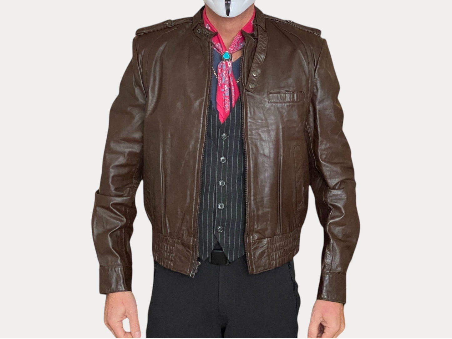 Vintage 70s Leather Jacket | Size 42US (52 EU)-AJ357 Studio-AJ357 Studio