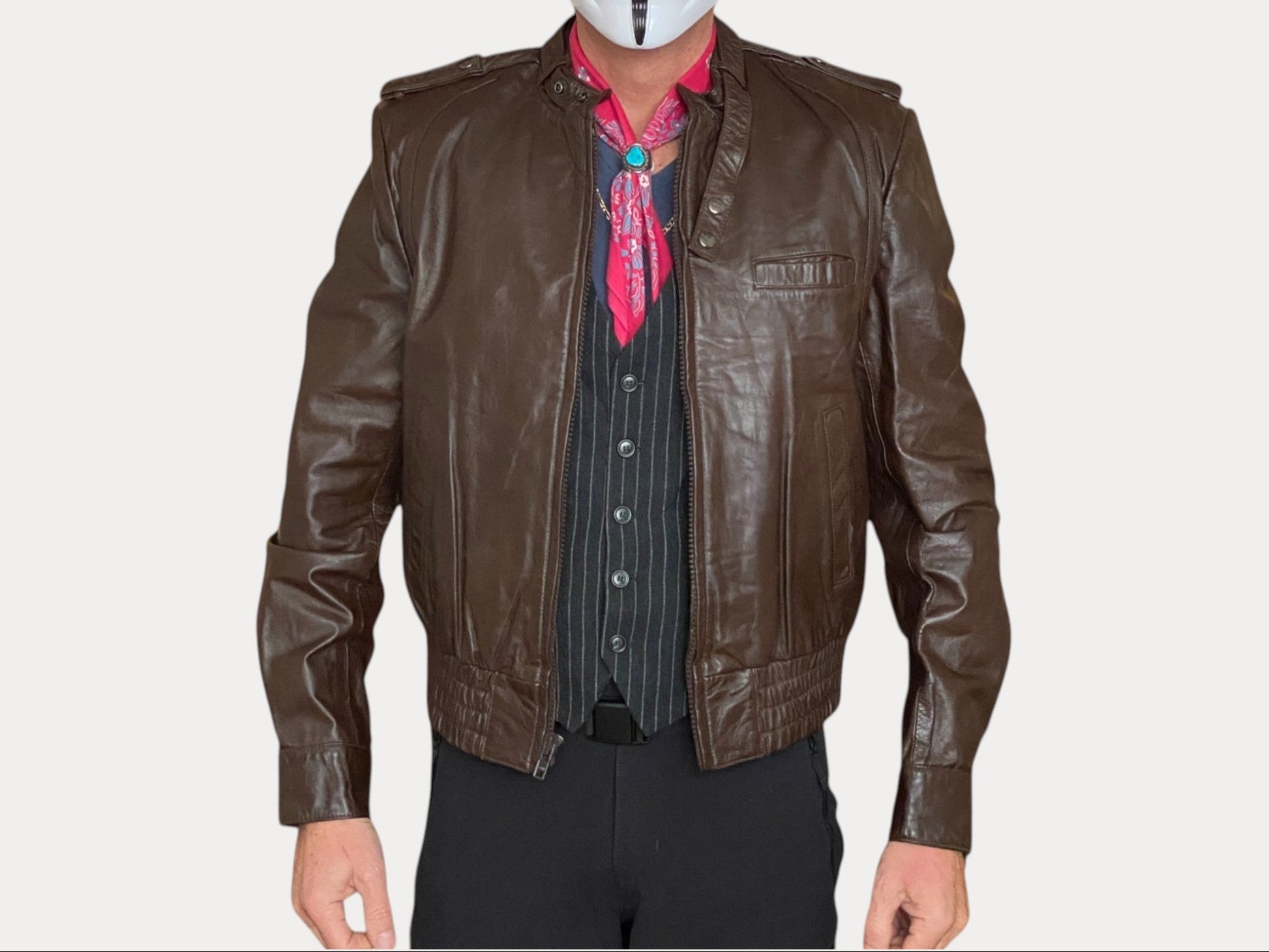 Vintage 70s Leather Jacket | Size 42US (52 EU)-AJ357 Studio-AJ357 Studio