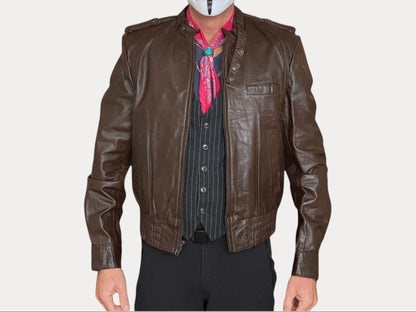Vintage 70s Leather Jacket | Size 42US (52 EU)-AJ357 Studio-AJ357 Studio