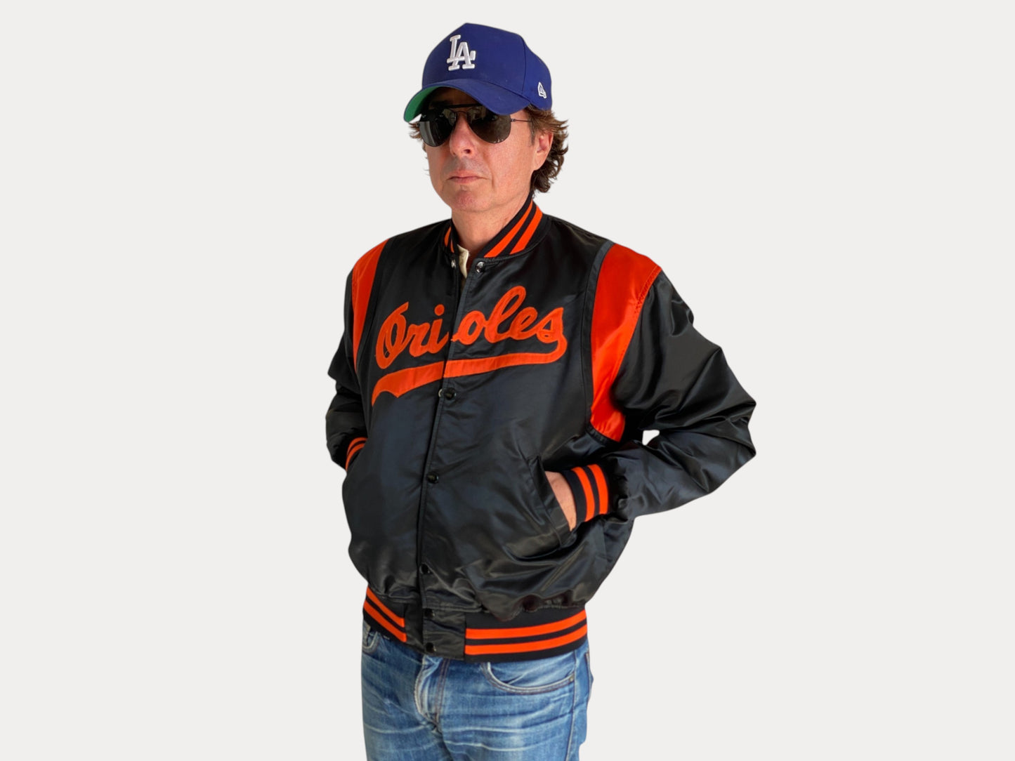 Large. 80s Vintage Orioles Starter jacket Made in USA-AJ357 Studio-AJ357 Studio