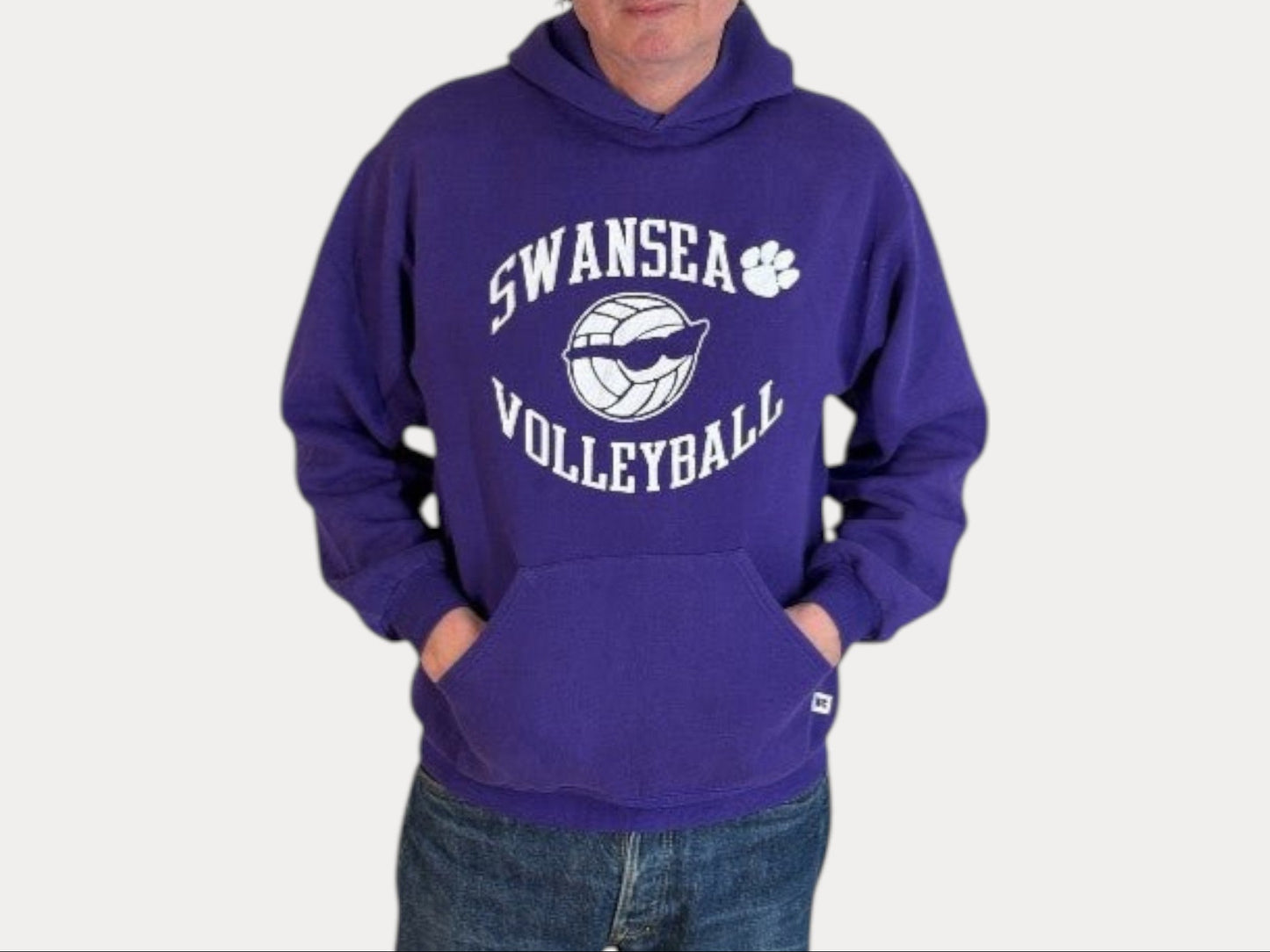 Size L Hooded Swansea Volleyball Made In USA
