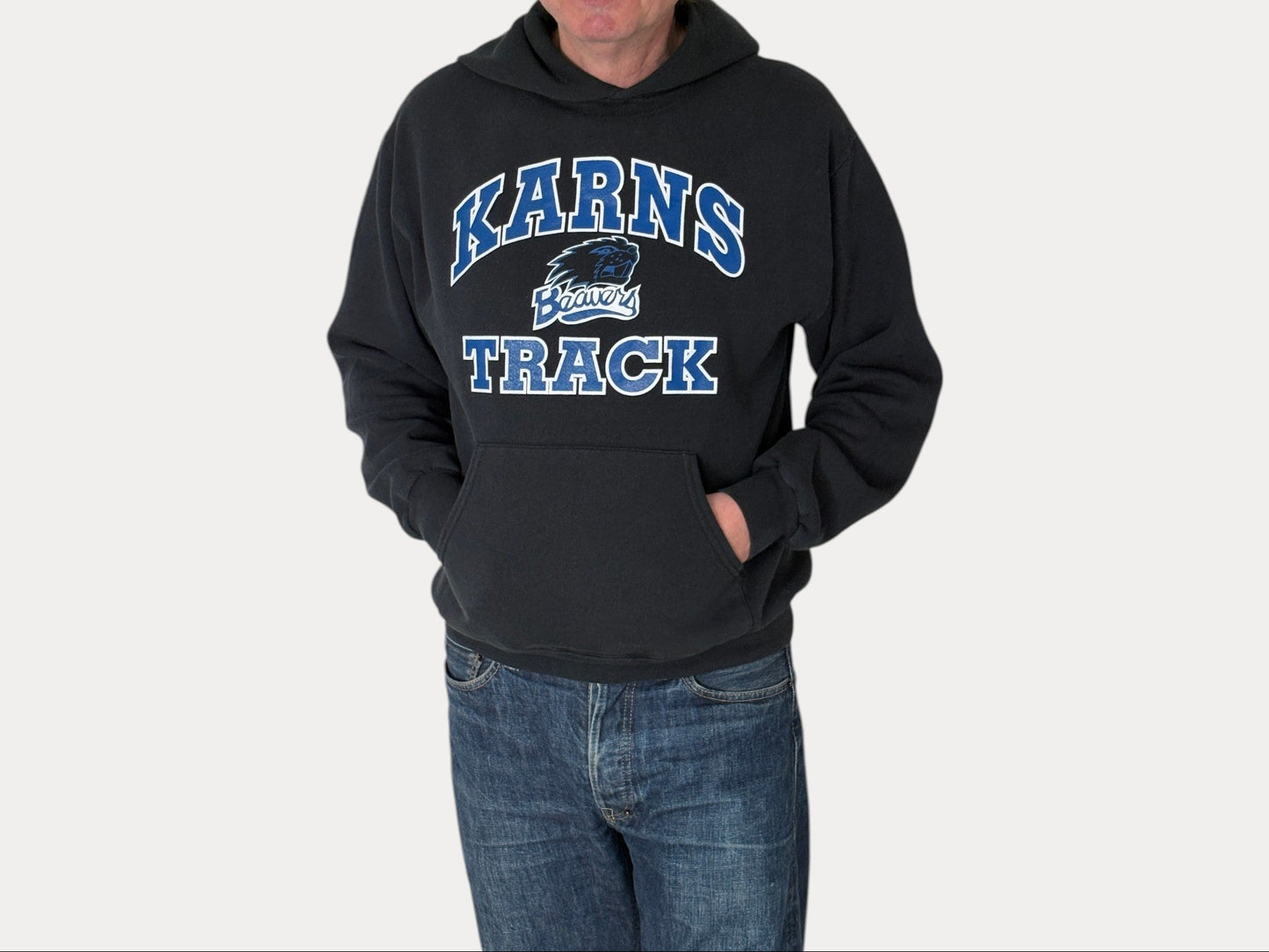 Sudadera con capucha Karns talla M fabricada por Jerzees