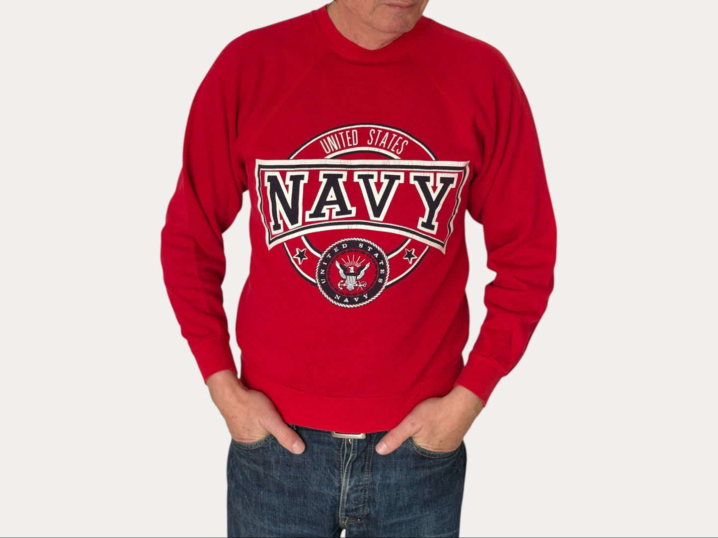 Size M Crew Sweat United States Navy Made in USA