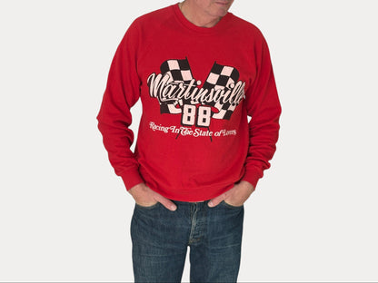Sudadera con capucha de los años 80, talla L, Martinsville, fabricada en EE. UU.