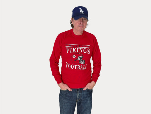 Size S Crew Neck Vikings Football Made In USA By Jerzees