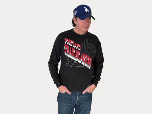 Size L Crew Neck Portland Trailblazers Made in USA By Hanes