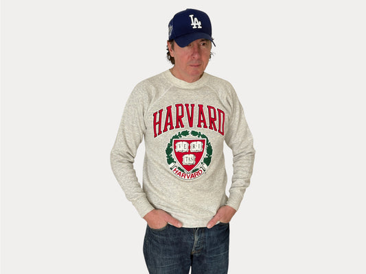 Size L 80s Crew Neck Harvard Ve Ri Tas