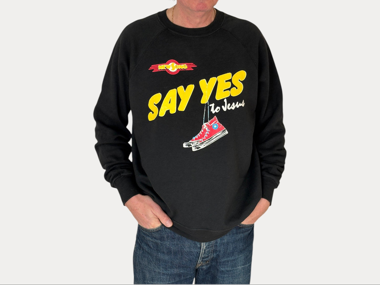 Size XL Crew Neck 80s Say Yes To Jesus Made In USA By BW
