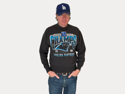 Talla M Cuello redondo Carolina Panthers Campeones 1998 Hecho por Fruit of the Loom