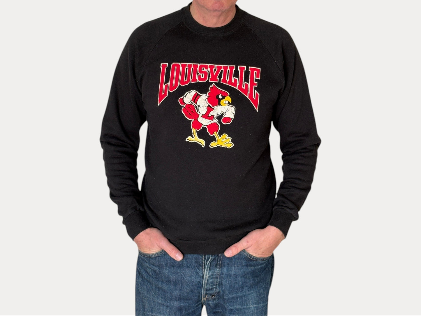 Size L Crew Neck Louisville Made in USA By Jerzees