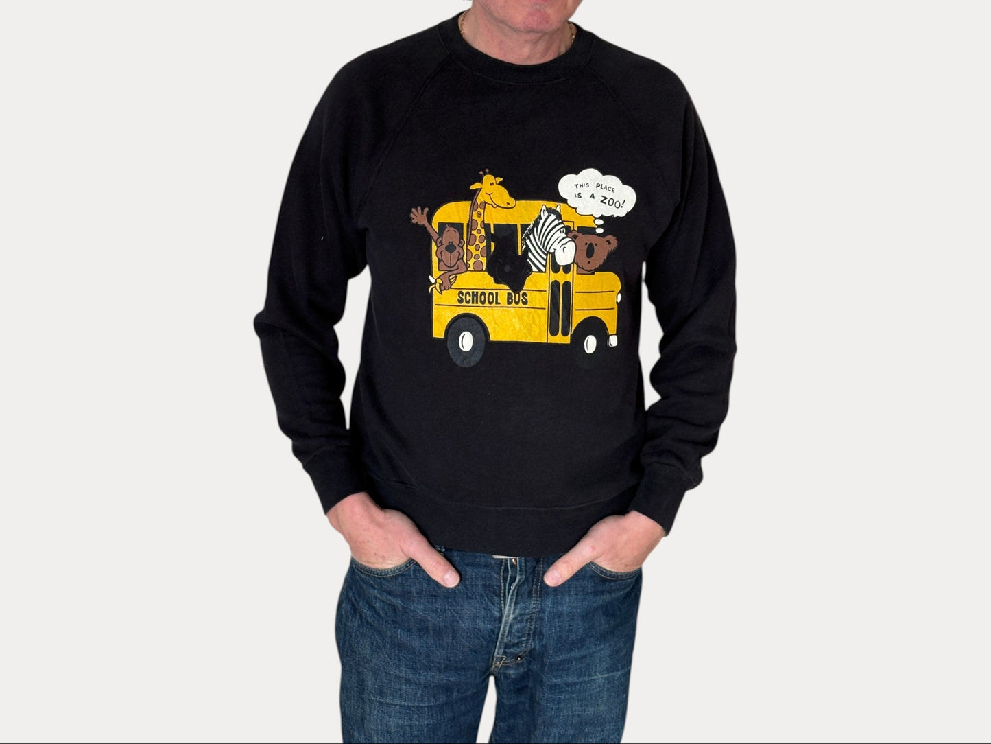 Size L School Bus 80s Made in USA By Lee