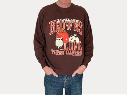 Size L Crew Neck Cleveland Browns Snoopy Made in USA By Russell