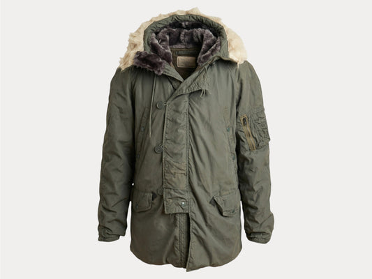 Authentic 1981 US Air Force N-3B Flight Jacket Parka — Extreme Cold Weather — Size Medium