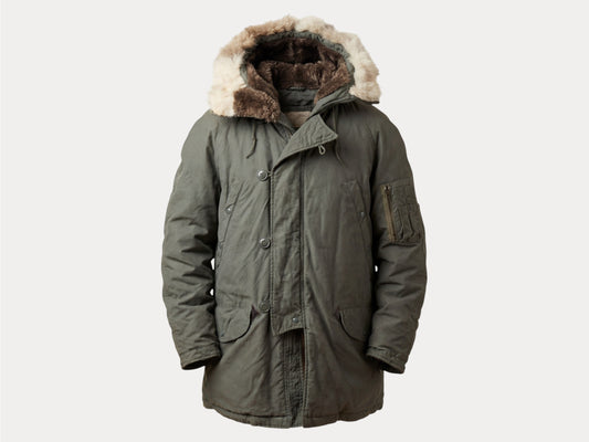 Authentic 1982 US Air Force N-3B Flight Jacket Parka — Extreme Cold Weather — Size Medium