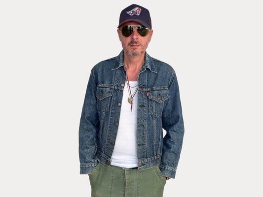Size 38US / 48EU. Vintage Early 70s 2 pocket Levi’s Denim Jacket 70505 – Single Stitch, Made in USA-AJ357 Studio-AJ357 Studio