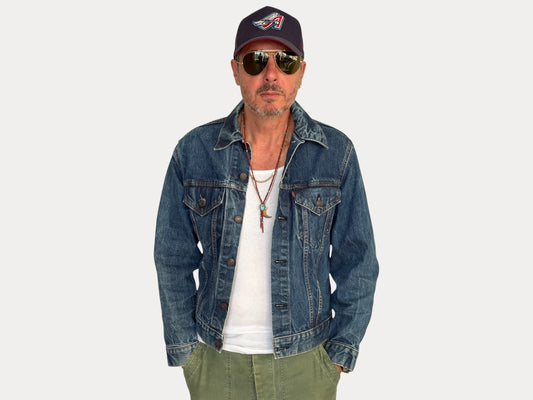 Size 38US / 48EU. Vintage Early 70s 2 pocket Levi’s Denim Jacket 70505 – Single Stitch, Made in USA-AJ357 Studio-AJ357 Studio