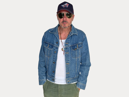 Size 40US / 50EU Vintage 80s Lee Denim Jacket – 2 Pockets – Made in Canada-AJ357 Studio-AJ357 Studio