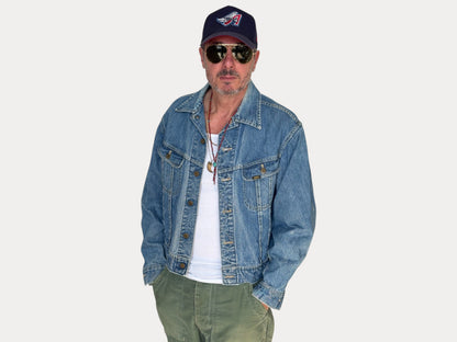Size 46US / 56EU Vintage 70s Lee Union Made Denim Jacket – 2 Pockets – Made in USA-AJ357 Studio-AJ357 Studio