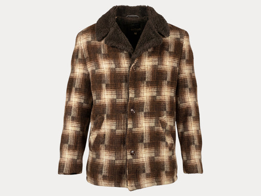 Vintage 70s plaid wool coat by Silton – classic winter style made in USA – size 44 us / 54 eu-AJ357 Studio-AJ357 Studio