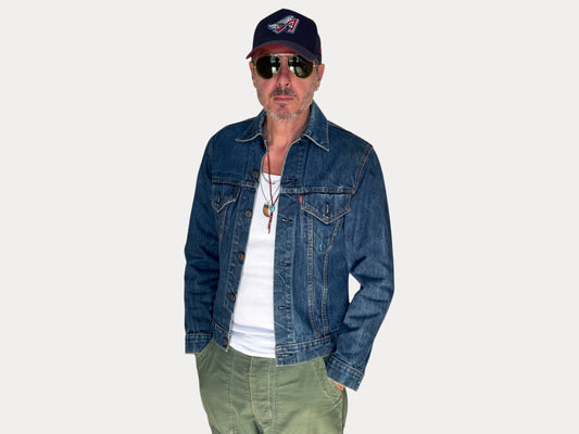 Size 38US / 48EU. Vintage Early 70s 2 pocket Levi’s Denim Jacket 70505 – Single Stitch, Made in USA-AJ357 Studio-AJ357 Studio