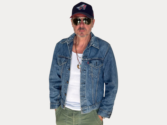 Size 40US Short / 50EU. Vintage Early 70s 2 pocket Levi’s Denim Jacket 70505 – Single Stitch, Made in USA-AJ357 Studio-AJ357 Studio