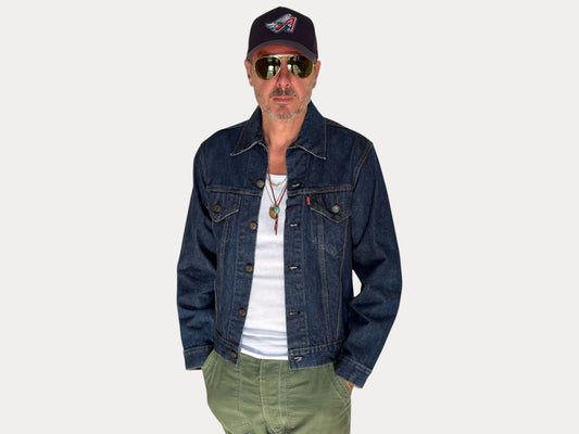 Size 40US / 50EU. Vintage 70s 2 pocket Levi’s Denim Jacket 70505 – Double Stitch, Made in USA-AJ357 Studio-AJ357 Studio