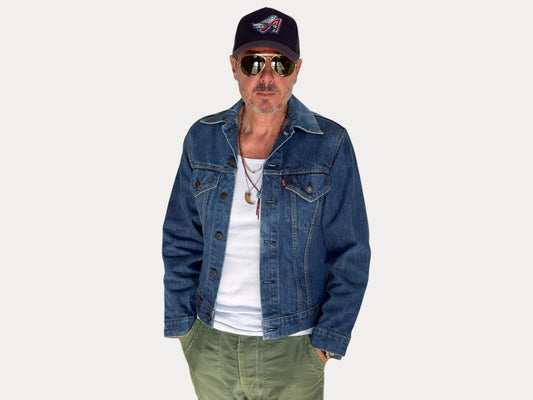 Size 38US / 48EU. Vintage Early 70s 2 pocket Levi’s Denim Jacket 70505 – Single Stitch, Made in USA-AJ357 Studio-AJ357 Studio