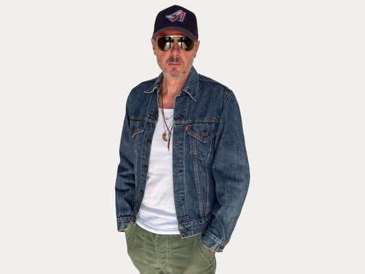 Size 38US / 48EU. Vintage Early 70s 2 pocket Levi’s Denim Jacket 70505 – Single Stitch, Made in USA-AJ357 Studio-AJ357 Studio