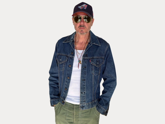 Size 44US / 54EU. Vintage Early 70s 2 pocket Levi’s Denim Jacket 70505 – Single Stitch, Made in USA-AJ357 Studio-AJ357 Studio