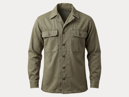 Medium . Authentic US Army HBT Utility Shirt – Korean War Era-AJ357 Studio-AJ357 Studio