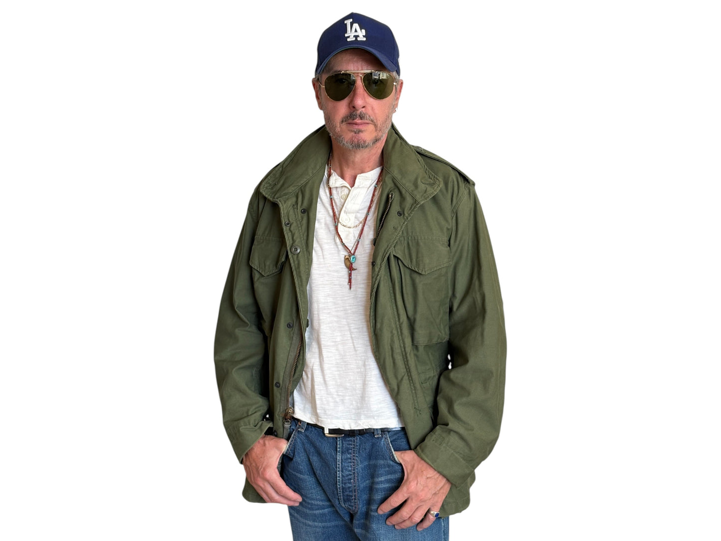 Medium Reg. Authentic 1980 US Army M-65 field jacket Military- Made by John Ownbey - USA Vintage Bcn