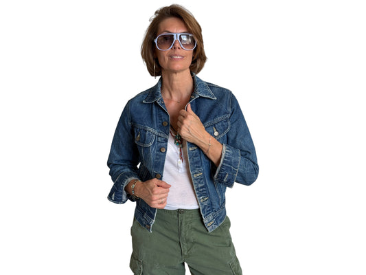 Size 34US / 44EU .Vintage 80s Lee Denim Jacket – 24Pockets – Made in USA - USA Vintage Bcn