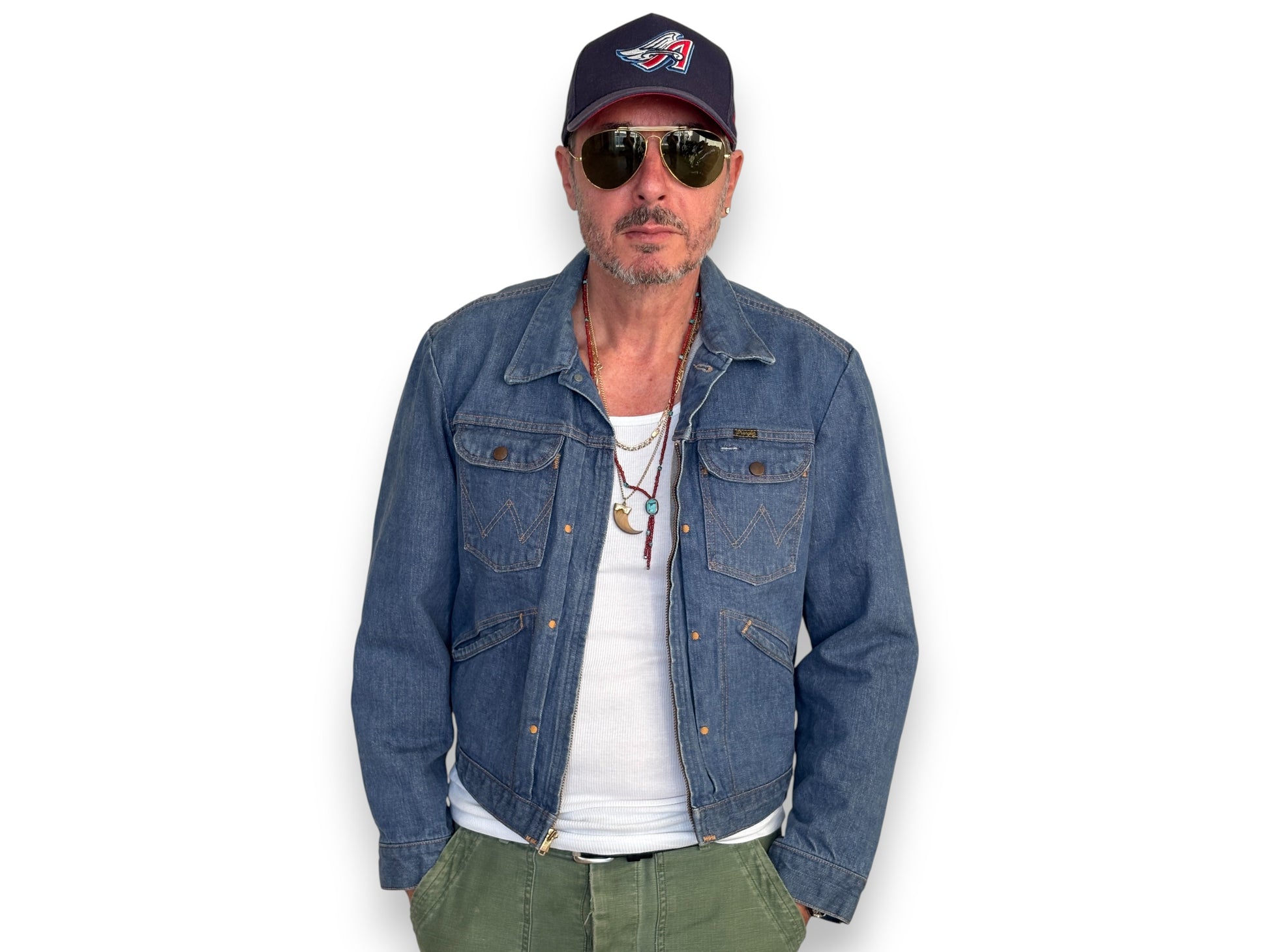 Size 44US / 54EU. Authentic Wrangler jacket – Made in the USA - USA Vintage Bcn