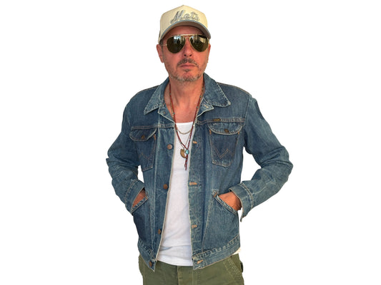 Size 40 Long US. Authentic 70s Wrangler denim jacket -4 pockets- Made in the USA - USA Vintage Bcn