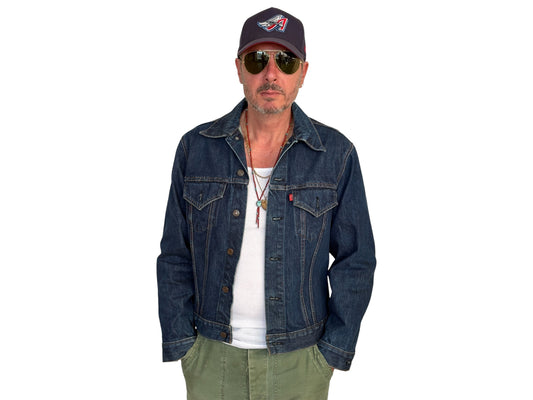Size 42US / 42EU. Vintage Early 70s 2 pocket Levi’s Denim Jacket 70505 – Single Stitch, Made in USA - USA Vintage Bcn
