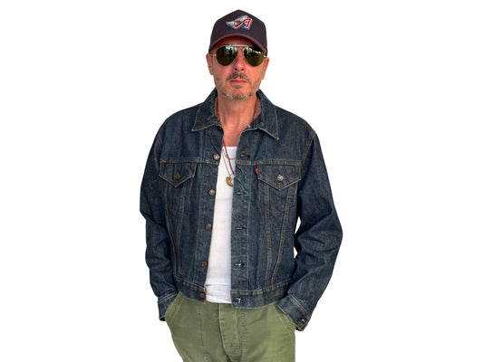 Size 46US / 56EU. Vintage Early 70s 2 pocket Levi’s Denim Jacket 70505 – Single Stitch, Made in USA - USA Vintage Bcn