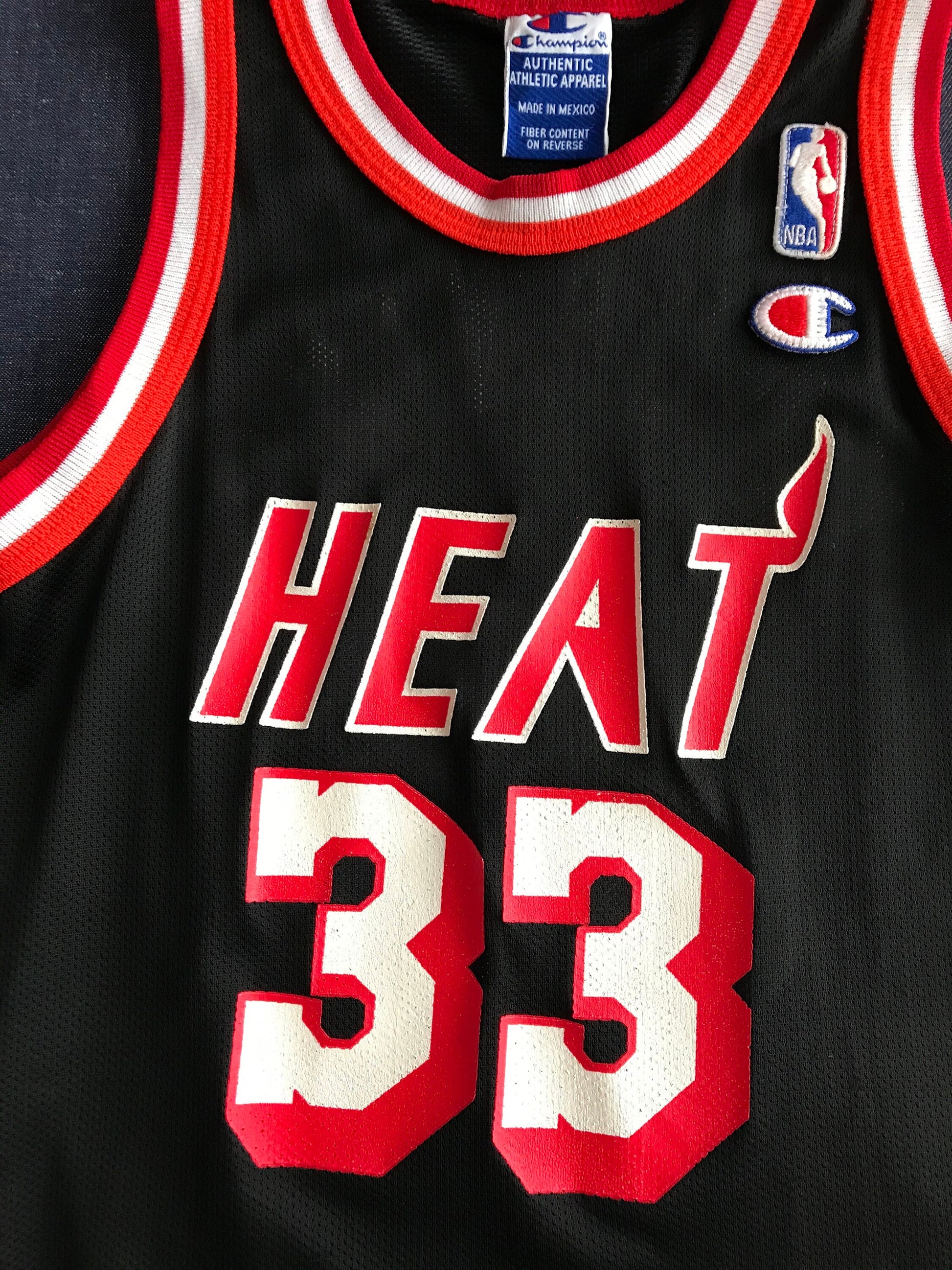 "Vintage 90s Miami Heat Alonzo Mourning Champion NBA Jersey