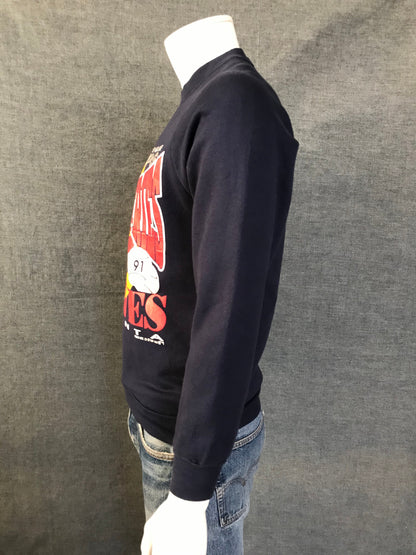 Size Med. 1991 Atlanta Braves world series vintage sweatshirt made in USA-AJ357 Studio