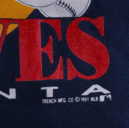 Size Med. 1991 Atlanta Braves world series vintage sweatshirt made in USA-AJ357 Studio