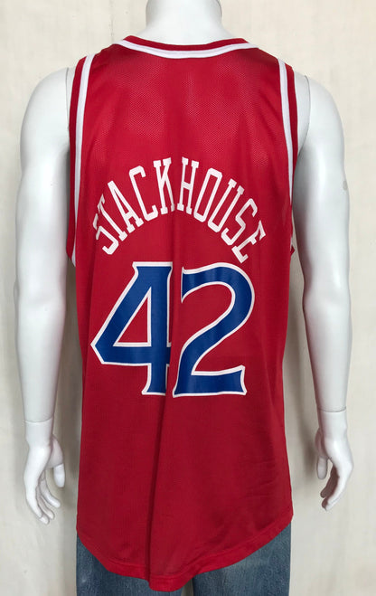 Vintage 90s Champion Jerry Stackhouse #42 Philadelphia 76ers NBA Jersey Size 48-AJ357 Studio