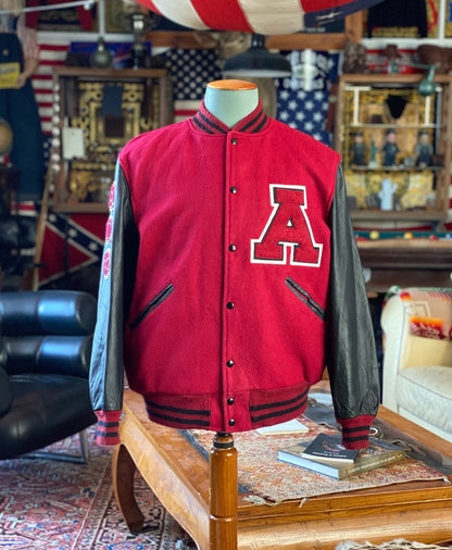 SizeL. Butwin Vintage Annandale varsity/letterman leather sleeve jacket made in USA-AJ357 Studio