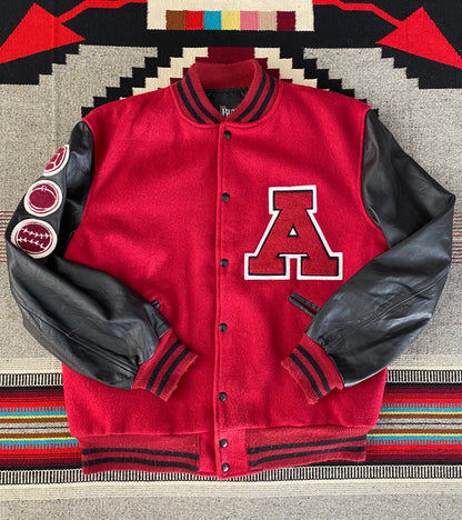 SizeL. Butwin Vintage Annandale varsity/letterman leather sleeve jacket made in USA-AJ357 Studio
